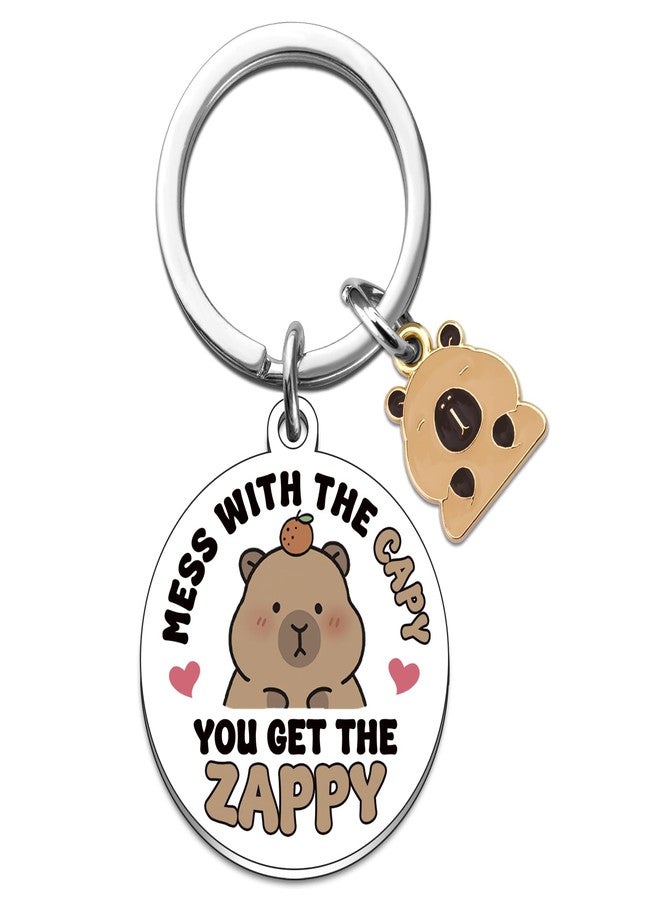 MOEXUKO Funny Capybara Keychain Chrsitmas Stocking Stuffers for Teen Girls Boys Capybara Gifts for Women Capybaras Stuff for Capybaras Lovers Friends Sister Daughter Birthday Gifts Cute Capy Keyring - Image 1